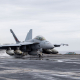 Un avión de combate Super Hornet participando en el primer ejercicio multidominio Freedom Edge, llevado a cabo por Corea del Sur, Estados Unidos y Japón en aguas internacionales, al sur de la isla de Jeju, en el sur de Corea del Sur. -/US Navy vs YNA/dpa