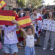 Varias personas durante otra manifestación este jueves en Ceuta Marcos Moreno - Europa Press