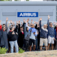 Varias personas durante la tercera jornada de huelga indefinida de empleados de Airbus, a 27 de agosto de 2026, en Getafe, Madrid (España).  Alberto Ortega - Europa Press