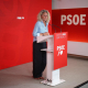 La  portavoz de la Comisión Ejecutiva Federal (CEF) del PSOE, Montse Mínguez, ofrece una rueda de prensa en la sede del PSOE, a 31 de agosto de 2026, en Madrid (España). Alejandro Martínez Vélez - Europa Press