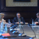 El presidente del Parlament, Josep Rull (c), durante una reunión de la Mesa del Parlament David Zorrakino - Europa Press