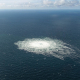 Vista aérea de una fuga en el gasoducto Nord Stream cerca de la isla de Bornholm, en Dinamarca Danish Defence Command/dpa