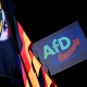 Logotipo de AfD junto a las banderas de Almeania y de Sajonia-Anhalt Sebastian Gollnow/dpa