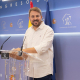 El portavoz adjunto de Sumar en el Congreso de los Diputados y miembro de Compromís, Alberto Ibáñez, durante una rueda de prensa en el Congreso de los Diputados, a 26 de agosto de 2026, en Madrid (España). Jesús Hellín - Europa Press