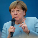 La excanciller de Alemania Angela Merkel durante una feria digital organizada por la empresa Deutsche Telekom en Colonia, el 8 de septiembre de 2026 Henning Kaiser/dpa