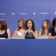 (I-D) La secretaria de vivienda, Lucía Muñoz, la secretaria general de Podemos, Ione Belarra; y la eurodiputada Irene Montero en el Consejo Ciudadano Estatal de Podemos, a 5 de septiembre de 2026, en Madrid (España).  Jesús Hellín - Europa Press