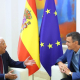 El presidente del Gobierno, Pedro Sánchez, y el presidente del Consejo Europeo, Antonio Costa, durante su reunión en el Palacio de la Moncloa, a 10 de septiembre de 2026 (Madrid). MONCLOA