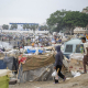 Varios inmigrantes acampados en la playa, a 5 de septiembre de 2026, en Ceuta (España). Marcos Moreno - Europa Press