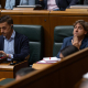 Los dirigentes del PSE-EE Eneko Andueza y Ekain Rico en el Parlamento vasco IÑAKI BERASALUCE/EUROPA PRESS