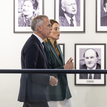 Roberta METSOLA, EP President welcomes Mark CARNEY, Canadian Prime Minister