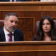 El presidente de Vox, Santiago Abascal y la portavoz de Vox en el Congreso, Pepa Millán, durante una sesión plenaria en el Congreso  Matias Chiofalo - Europa Press