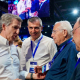 El presidente de la Ciudad Autónoma de Melilla, Juan José Imbroda, y de Ceuta, Juan Jesús Vivas, junto al líder del PP, Alberto Núñez Feijóo, en el último congreso nacional del PP. PP MELILLA