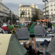 Acampada por Maricarmen en la Puerta del Sol.
