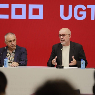 El secretario general de UGT, Pepe Álvarez, y el de CCOO, Unai Sordo | CCOO El secretario general de UGT, Pepe Álvarez, y el de CCOO, Unai Sordo | CCOO