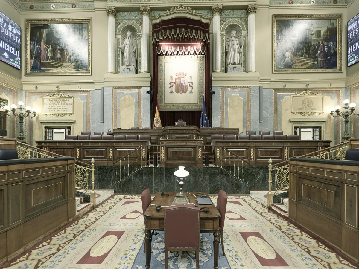 El hemiciclo vacío antes de una sesión plenaria en el Congreso Jesús Hellín - Europa Press