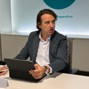 Pablo Crespo durante la rueda de prensa de esta mañana