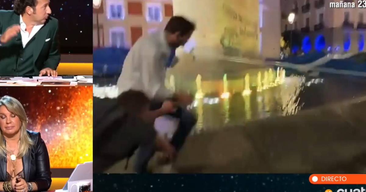 Unai Cano, reporter of 'Horizonte', suffers an aggression live in Sol after reporting on the camping.