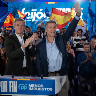Feijóo en un mitin en Vigo. Europa Press Feijóo en un mitin en Vigo. Europa Press