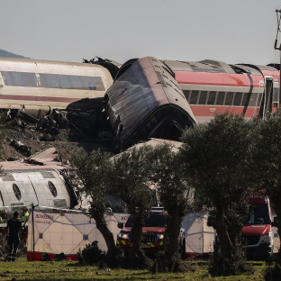 Imagen de la magnitud del accidente ferroviario en Urda (Toledo). Foto: Europa Press. 