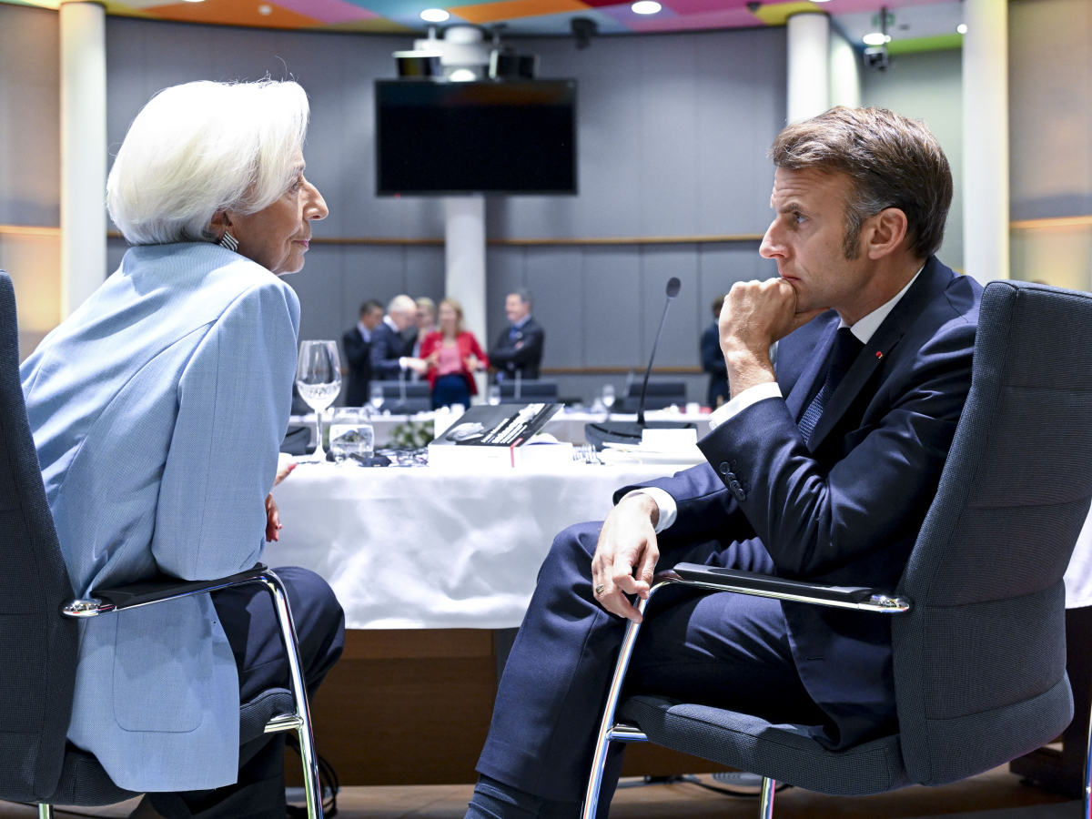 Lagarde y Marcon (European Council) 