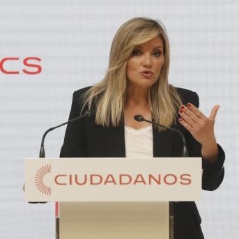 La portavoz nacicional de Ciudadanos, Patricia Guasp, comparece tras una reunión del Comité Permanente