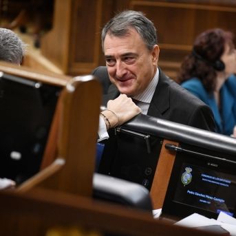 El portavoz del PNV en el Congreso de los Diputados, Aitor Esteban, durante una sesión plenaria | FERNANDO SÁNCHEZ (EUROPA PRESS). El portavoz del PNV en el Congreso de los Diputados, Aitor Esteban, durante una sesión plenaria | FERNANDO SÁNCHEZ (EUROPA PRESS).