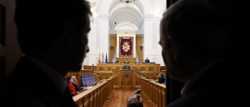 Imagen de archivo de un pleno de las Cortes de Castilla- La Mancha celebrado el pasado 30 de marzo. Fuente Grupo Parlamentario Socialista.