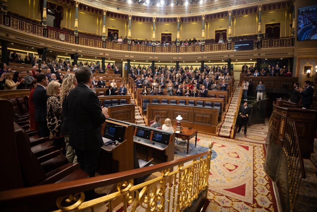 Diputados en el hemiciclo durante una sesión plenaria, en el Congreso de los Diputados, a 20 de febrero de 2024, en Madrid (España) | EDUARDO PARRA (EUROPA PRESS).