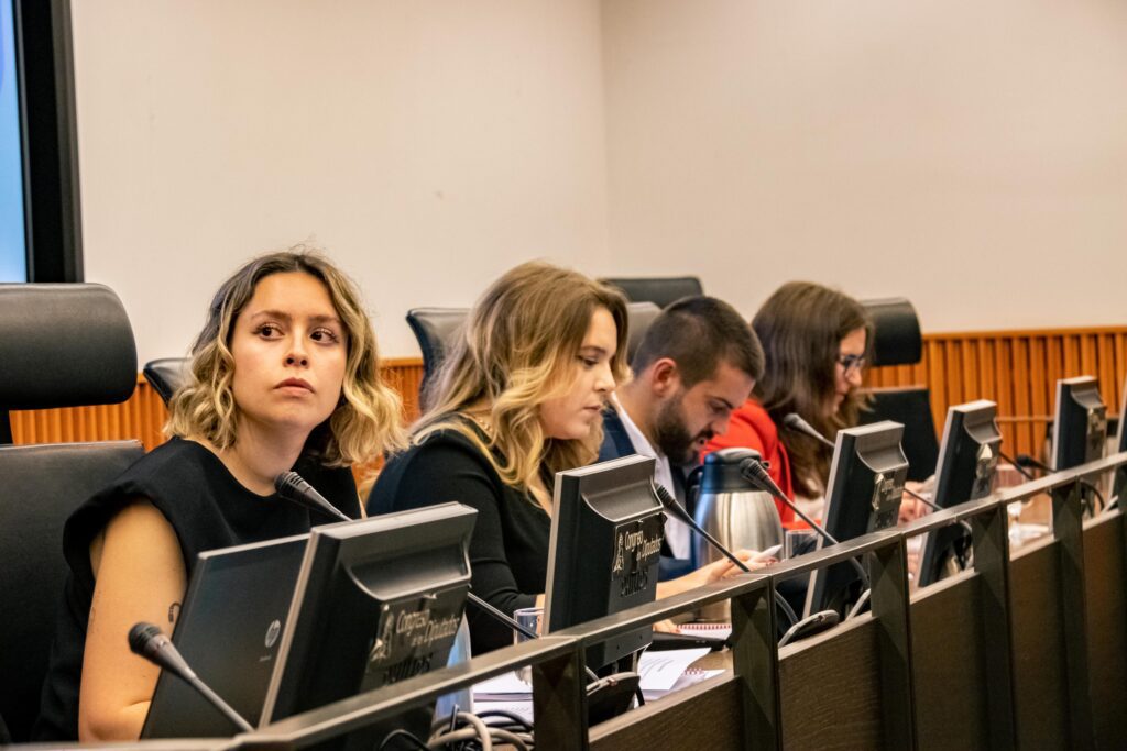 En orden de aparición: Elsa Arnaiz, Marlene García, Inazio Nieva y Ana María Llauradó. Talento para el Futuro.