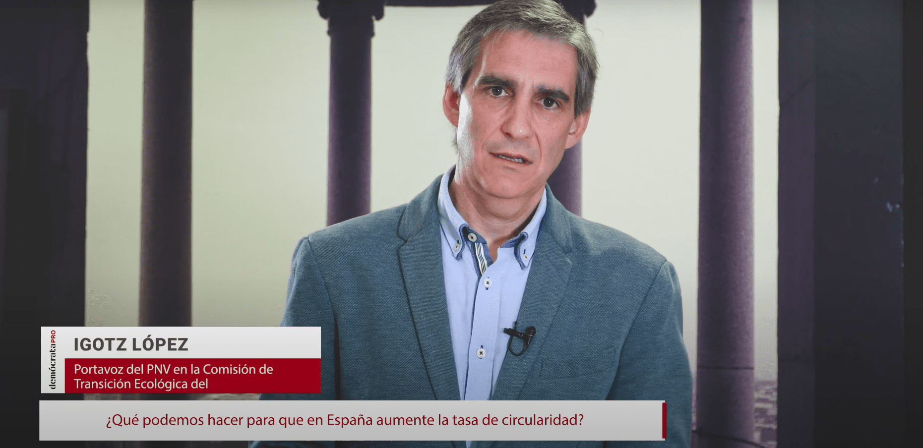 Igotz López, Portavoz del PNV en la Comisión de Transsición Ecológica del Senado.