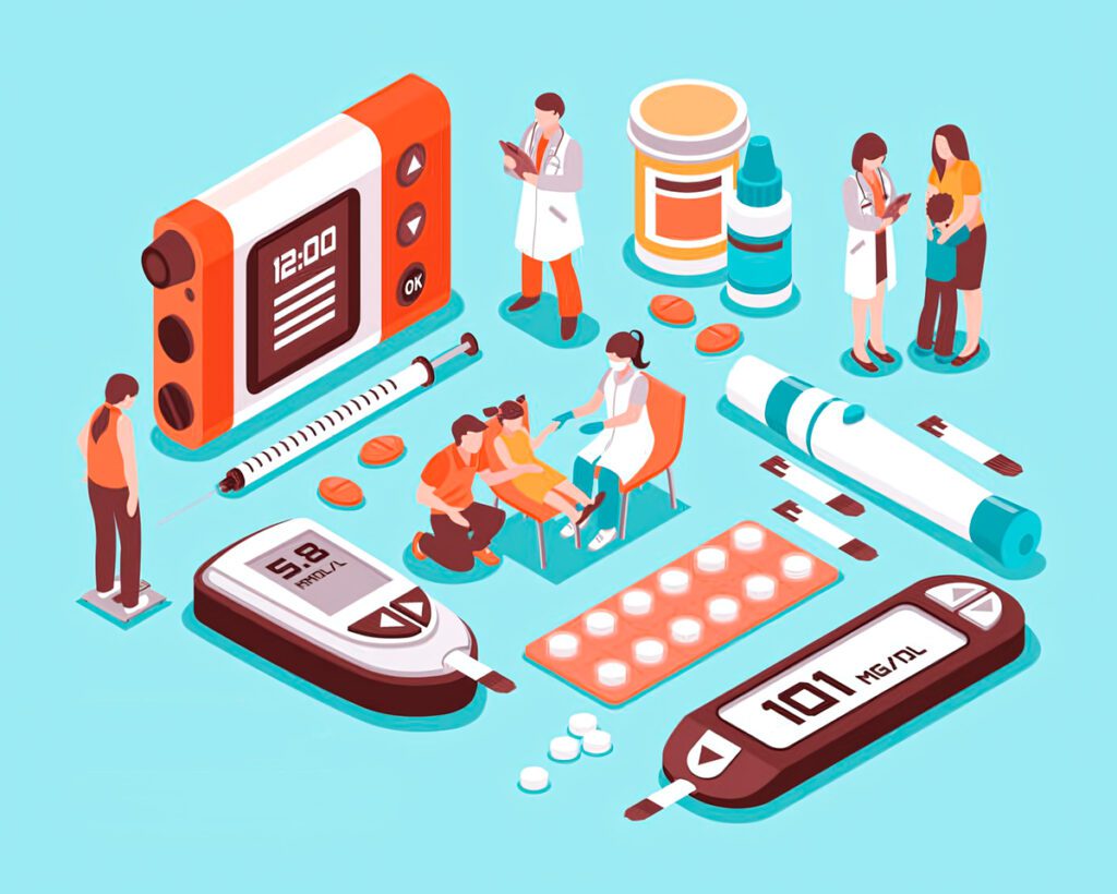 Ilustración diabetes