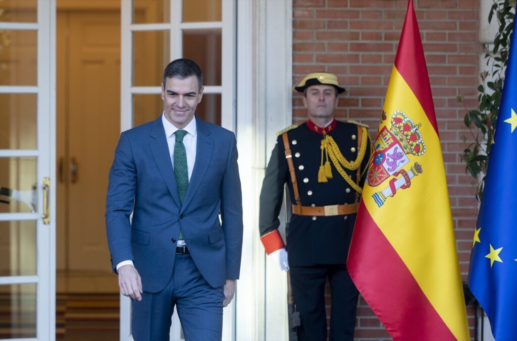 Imagen del presidente del Gobierno, Pedro Sánchez, en Moncloa | Alberto Ortega (Europapress).