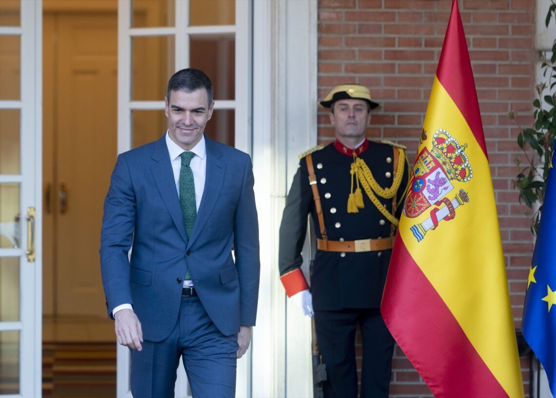 Imagen del presidente del Gobierno, Pedro Sánchez, en Moncloa | Alberto Ortega (Europapress).