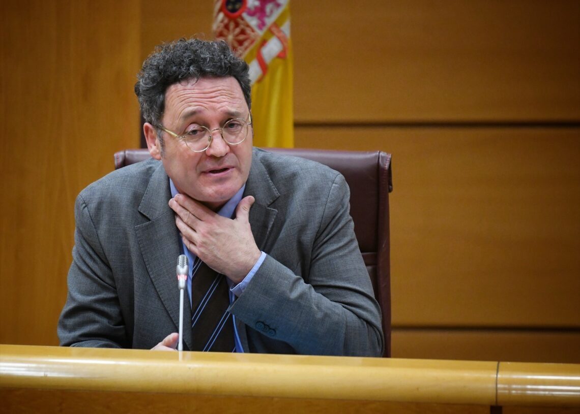 Imagen de archivo del Fiscal General del Estado, Álvaro García Ortiz, durante su comparecencia en la Comisión de Justicia, en el Senado | Fernando Sánchez (Europa Press).