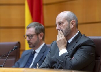 El presidente del Senado, Pedro Rollán, durante una sesión de control al Gobierno en el Senado, a 27 de mayo de 2025, en Madrid (España) | Alberto Ortega (Europa Press).
