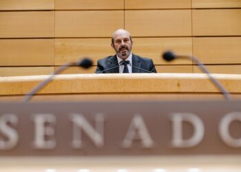 El presidente del Senado, Pedro Rollán, durante la sesión de control al Gobierno en el Senado de esta semana | CARLOS LUJÁN (EUROPA PRESS)