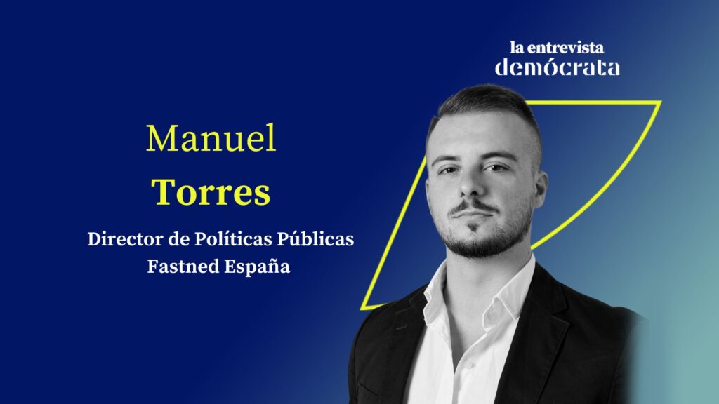 Fotomontaje con una imagen de Manuel Torres, director de Políticas Públicas de Fastned España.