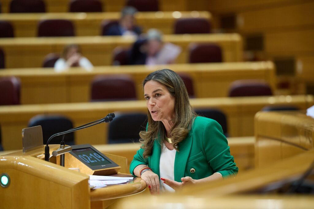 Imagen de archivo de la senadora del PP, María José Pardo Pumar, durante una sesión plenaria en el Senado | Jesús Hellín (Europa Press).