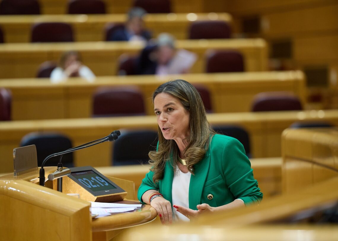 Imagen de archivo de la senadora del PP, María José Pardo Pumar, durante una sesión plenaria en el Senado | Jesús Hellín (Europa Press).