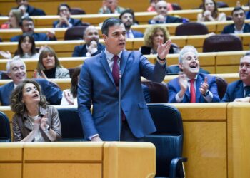 Archivo - El presidente del Gobierno, Pedro Sánchez, interviene durante una sesión de control al Gobierno, en el Senado, a 12 de marzo de 2024, en Madrid (España).Gustavo Valiente - Europa Press - Archivo