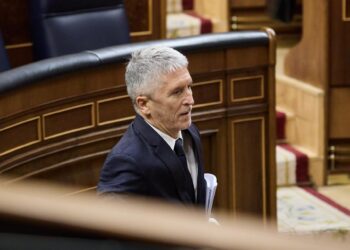 El ministro de Interior, Fernando Grande Marlaska, durante un pleno en el Congreso de los DiputadosJesús Hellín - Europa Press
