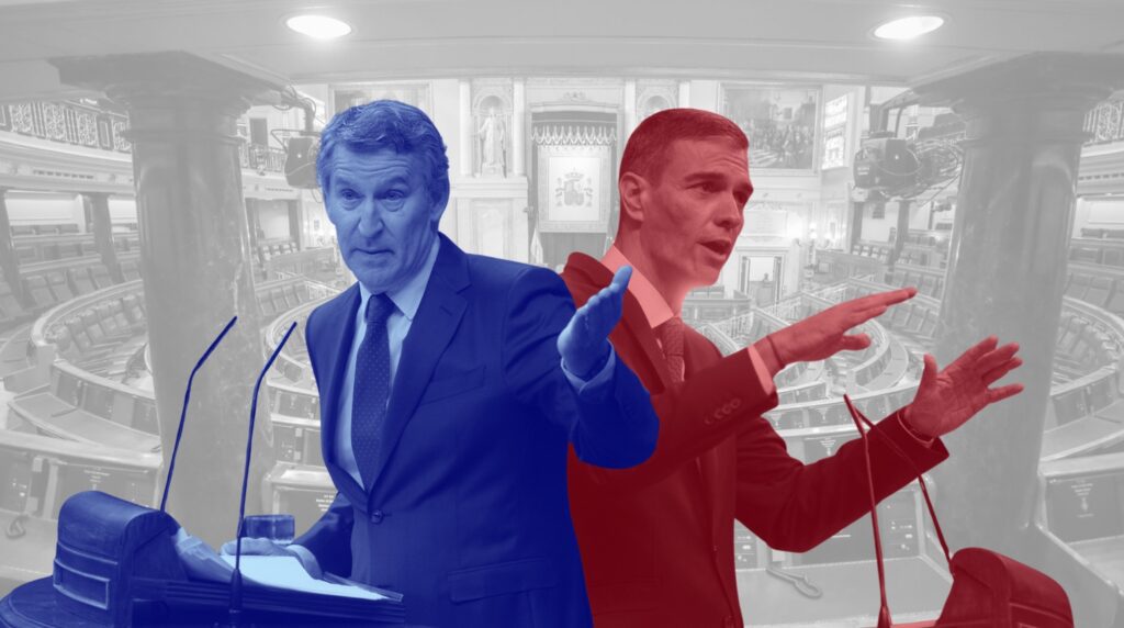 Ilustración Pedro Sánchez y Alberto Núñez Feijóo.