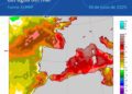Las aguas del Mediterráneo occidental alcanzan los 30ºC, entre 5 y 6 °C superiores a los de esta época del año.AEMET / THREADS