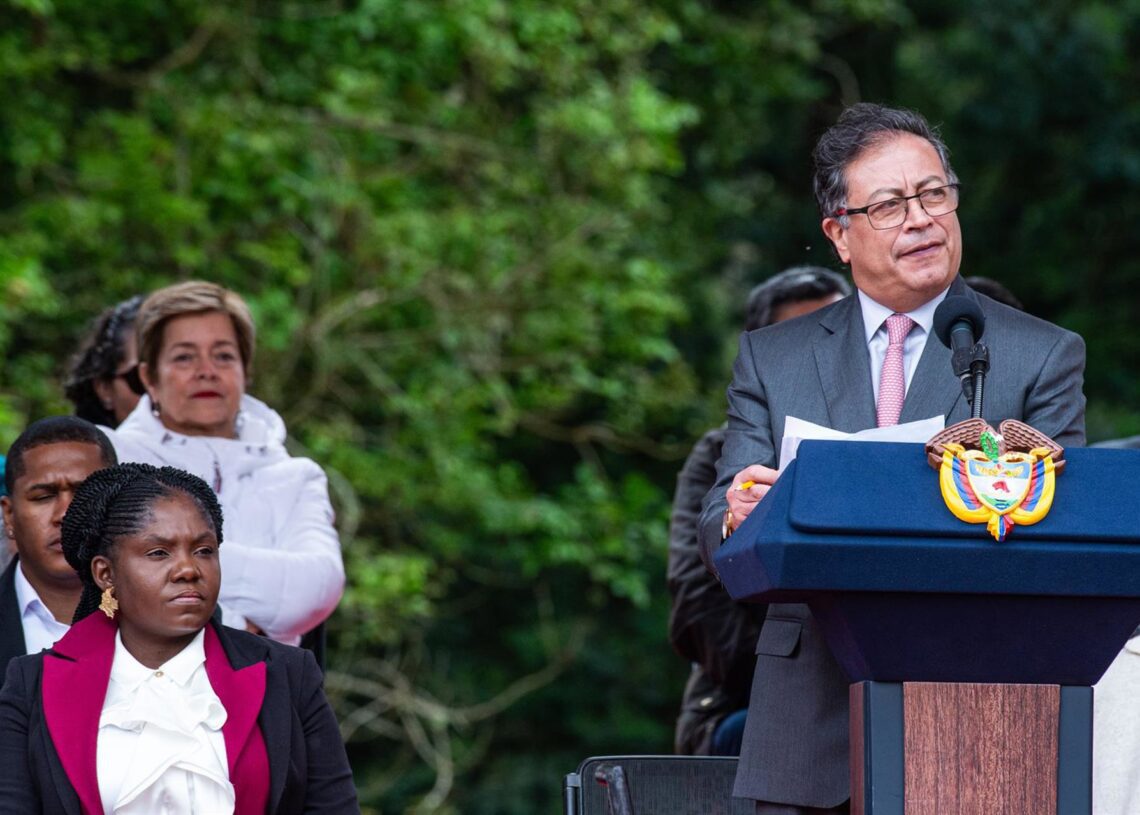 Archivo - El presidente colombiano, Gustavo Petro, y la vicepresidenta, Francia Márquez, durante un acto conmemorativo de la Batalla de Boyacá, en la que Colombia obtuvo la independencia de EspañaEuropa Press/Contacto/Sebastian Barros - Archivo