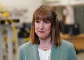 23 June 2025, United Kingdom, Nuneaton: Chancellor of the Exchequer Rachel Reeves talking to the media during a visit to Horiba Mira in Nuneaton, to mark the launch of the Government's Industrial Strategy. Photo: Jacob King/PA Wire/dpaJacob King/PA Wire/dpa