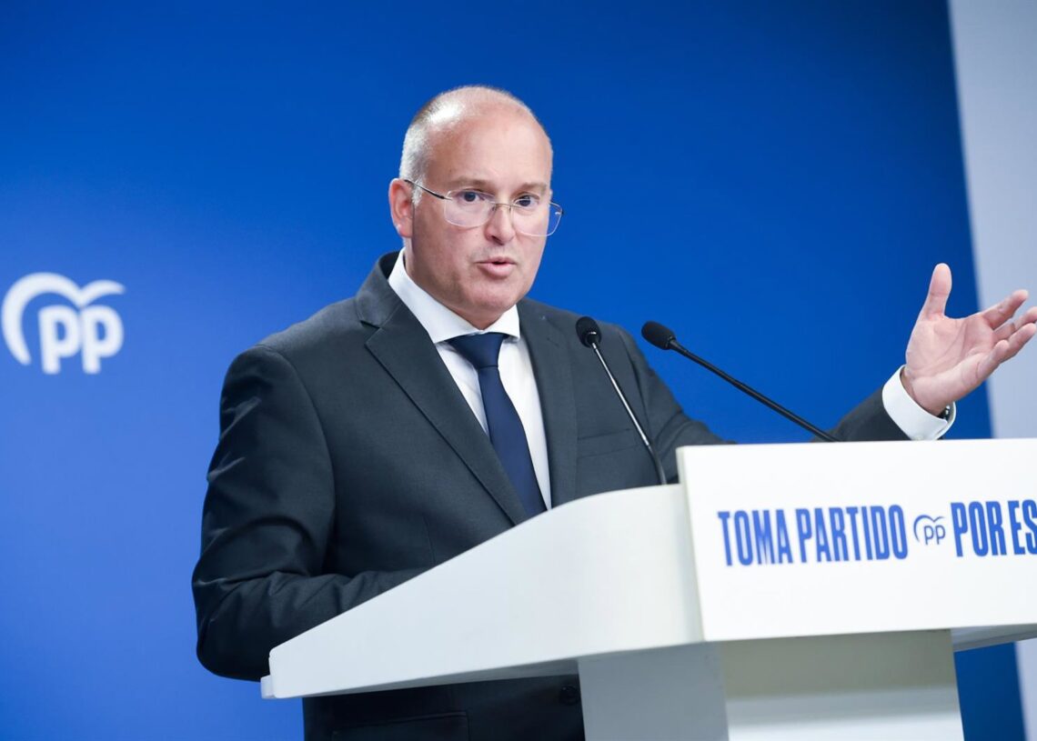 El nuevo secretario general del PP, Miguel Tellado, durante una rueda de prensa posterior a la reunión del Comité de Dirección del PP, en la sede del partido, a 7 de julio de 2025, en Madrid (España). Gustavo Valiente - Europa Press