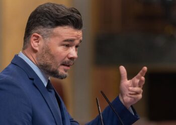 Archivo - El portavoz de ERC en el Congreso, Gabriel Rufián, en el Congreso de los Diputados, a 9 de abril de 2025, en Madrid (España). Eduardo Parra - Europa Press - Archivo