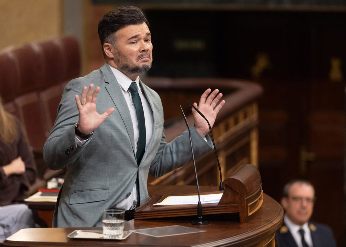 El portavoz de ERC en el Congreso, Gabriel Rufián, interviene durante un pleno extraordinario, en el Congreso de los Diputados, a 9 de julio de 2025, en Madrid (España).Eduardo Parra - Europa Press