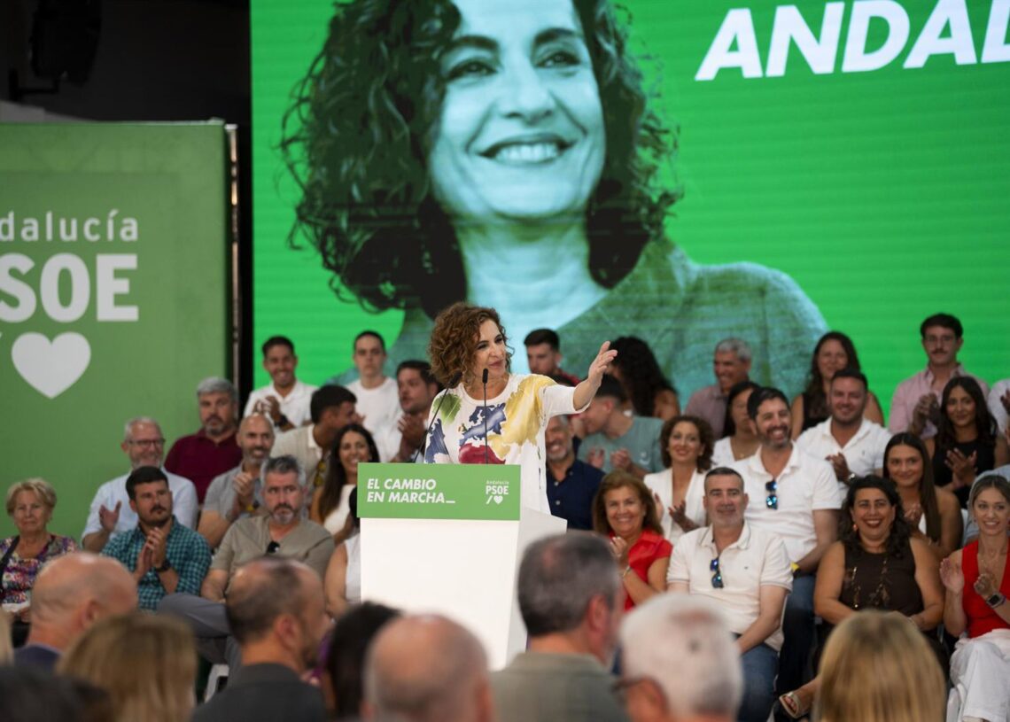 María Jesús Montero, este sábado en Jerez de la Frontera (Cádiz)PSOE