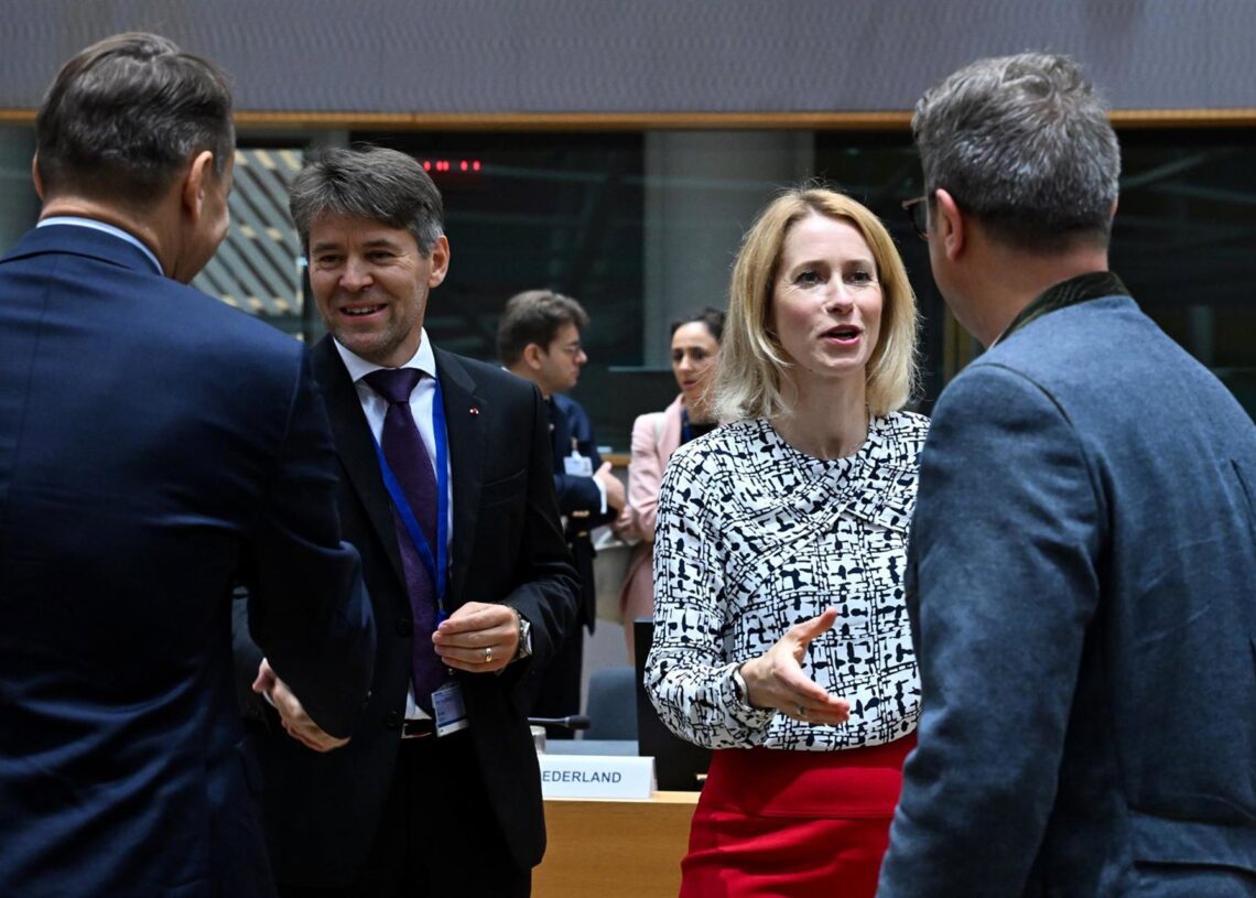 La Alta Representante de la UE, Kaja Kallas, en la reunión de ministros europeos de Exteriores en Bruselas.SIERAKOWSKI FREDERIC / EUROPEAN COUNCIL
